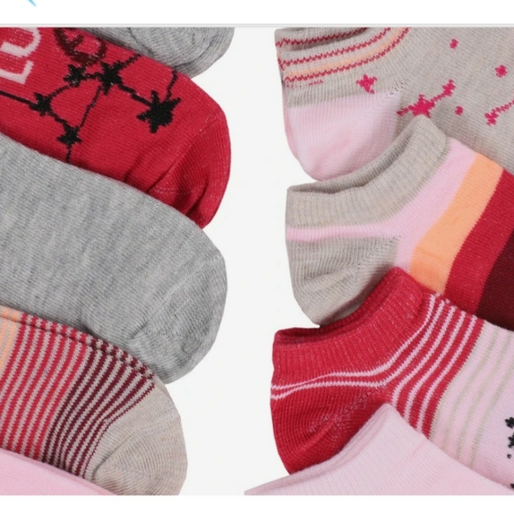 Lucky Brand No Show Sock. Girls Shoe Size 10-4 10 Pair - Picture 3 of 6